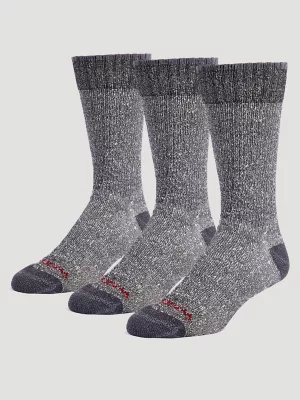 Mens Wool Blend Sock:Grey:One Size