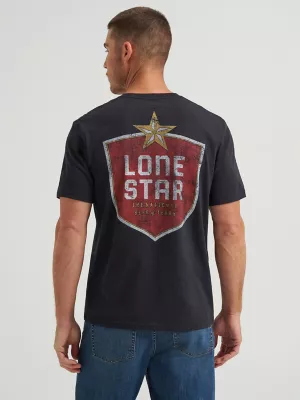 Mens Lone Star T-Shirt:Jet Black:L