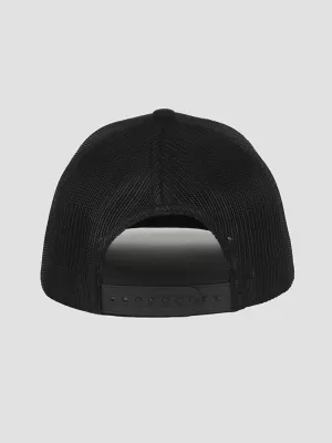 Wrangler Leather Patch Baseball Cap:Black:One Size