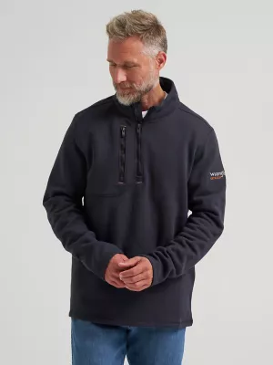 Wrangler® FR Flame Resistant Quarter Zip Pullover in Jet Black