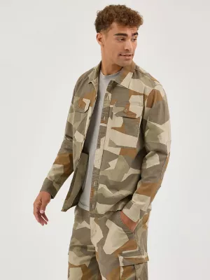 Men's Utility Camo Overshirt in Geo Camo