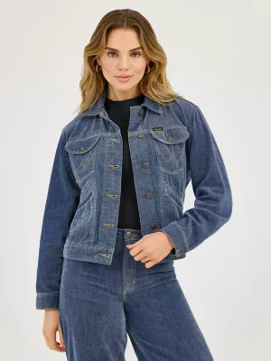 Women's Wrangler Airy Denim Jacket in Blue