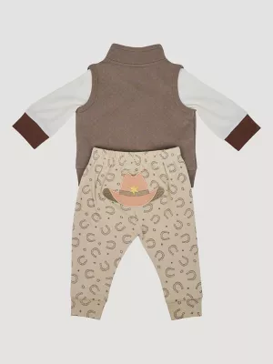 Wrangler Baby Sherpa Vest Set:Sheriff:3-6 Months