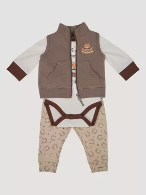 Wrangler Baby Sherpa Vest Set:Sheriff:3-6 Months
