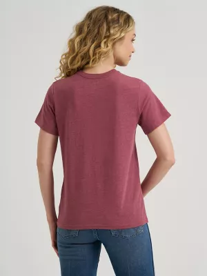 Women's Wrangler Southwestern Graphic Regular Fit Tee in Roan Rouge
