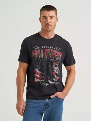 Men's Professional Bull Riders T-Shirt in Jet Black