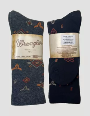 Womens Western Boot Sock:Charcoal/Black:M