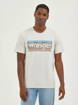 Men's Wrangler Southwestern Logo Graphic T-Shirt in Offwhite