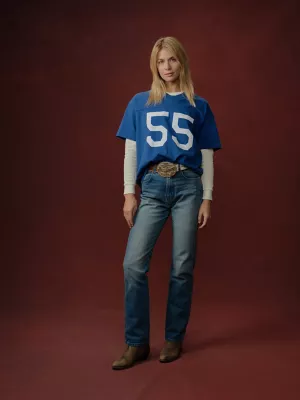Wrangler x Cherry Football Jersey in Royal Blue
