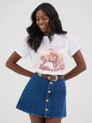 Wrangler® x Yellow Rose by Kendra Scott Graphic Tee in Bright White