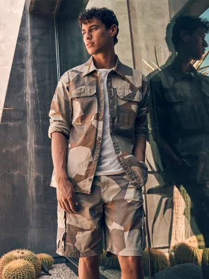 Men's Utility Camo Overshirt in Geo Camo