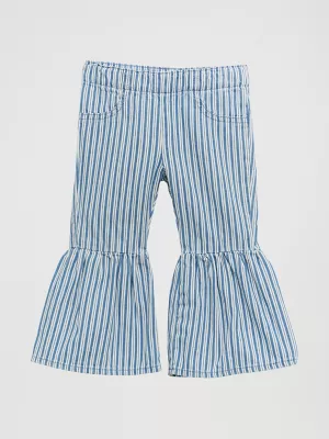 Little Girl's Print Ruffle Flare Jean in Jayda