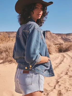 Wrangler® x Yellow Rose by Kendra Scott Reworked Short in Prairie Wash