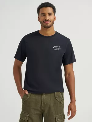 Men's Embroided T-Shirt in Black