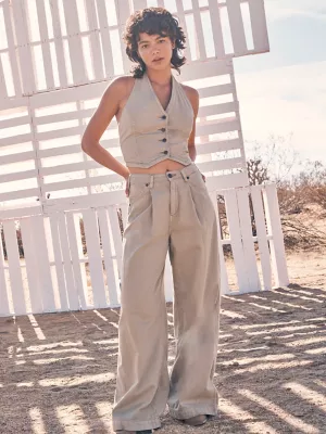 Women's Pleated Trouser in Tea