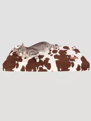 Reversible Cow Print Crate Mat:Brown/White:XL