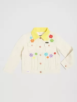 Wrangler x STATE Girl's Garden Denim Jacket in Flowers