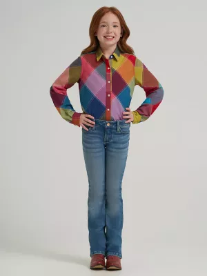 Girl's Wrangler x Lainey Wilson Boot Huggers in Wrangler Blue Wash