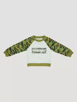 Wrangler Toddler Boy's Sweatshirt Set in Green Camo