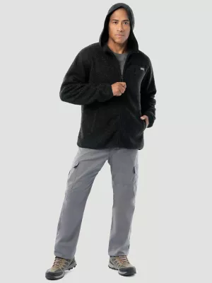 Men's Wrangler ATG™ Sherpa Zip Front Jacket in Black Caviar