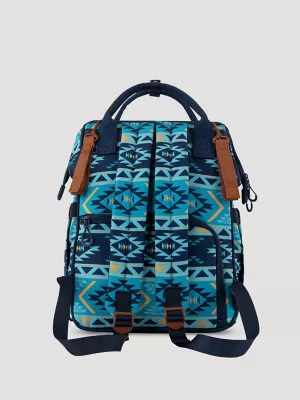 Southwestern Print Backpack:Turquoise:One Size