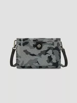 Camo Print Small Cross Body:Black:One Size