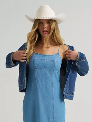 Women's Western Unlined Denim Jacket in Dark Denim