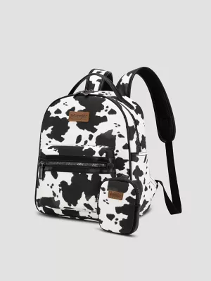Cow Print Backpack:Pink:One Size: