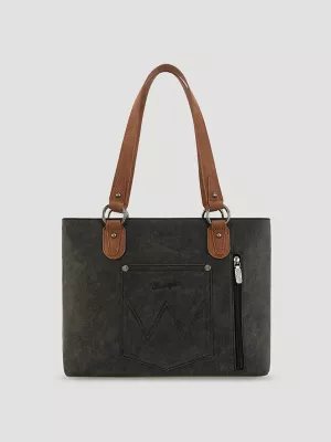 Braided Trim Tote:Black:One Size