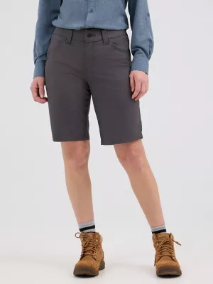 Women's Wrangler RIGGS Workwear® Technical Carpenter Short in Grey Pinstripe