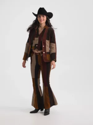 Wrangler x Lainey Wilson Patchwork Bell Bottoms in Corduroy