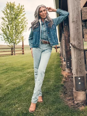 Women's Wrangler® Cowboy Cut® Slim Fit Jean in Bleach