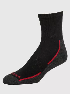 Mens Ankle Socks (6-Pack):Black:ONE SIZE