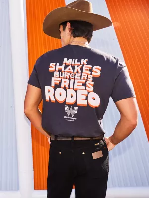Wrangler x Whataburger Men's Cowboy Graphic T-Shirt in Faded Black