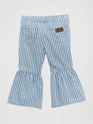 Little Girl's Print Ruffle Flare Jean in Jayda