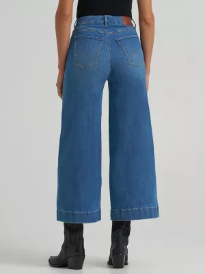 Women's Wrangler Bespoke Wide Leg Crop Jean in Miranda