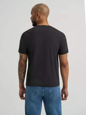 Men's Racing Horse Graphic T-Shirt in Jet Black