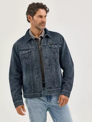 Men's Wrangler Retro® Unlined Denim Jacket in Deep Blue