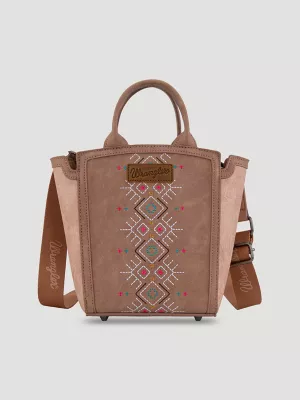 Southwest Cross Body Bucket Bag:Dark Pink:One Size: