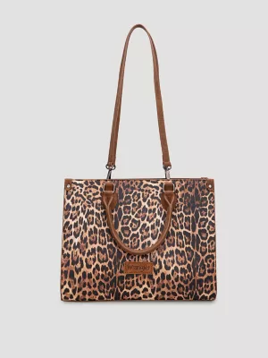 Animal Print Small Tote:Brown:One Size
