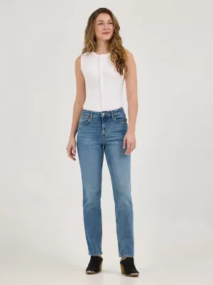 Women's Wrangler® High Rise True Straight Leg Jean in Ivy