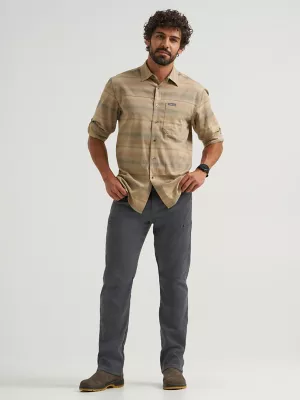 Men's All Terrain Cargo Fleece Lined Pant in Grey Pinstripe