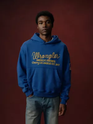 Wrangler x Cherry America's Favorite Hoodie in Royal Blue