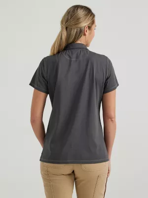 Women's Wrangler® RIGGS Workwear® Performance Knit Polo in Asphalt Heather