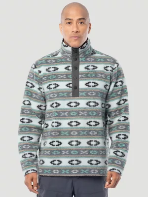 Men's Wrangler ATG™ Sherpa Pattern Pullover in Grey