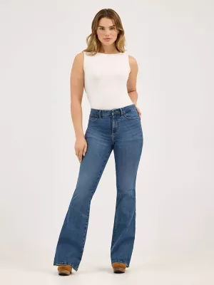 Women's Wrangler Bespoke High Rise Flare Jean in Lily