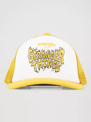 Stranger Things Logo Trucker Hat:Yellow:One Size