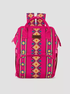 Southwestern Print Backpack:Turquoise:One Size