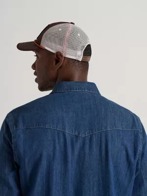 Sunset Trucker Baseball Cap:Dark Brown:One Size