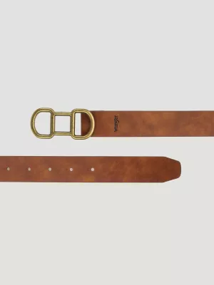 Women's Horse Bit Buckle Belt in Cognac